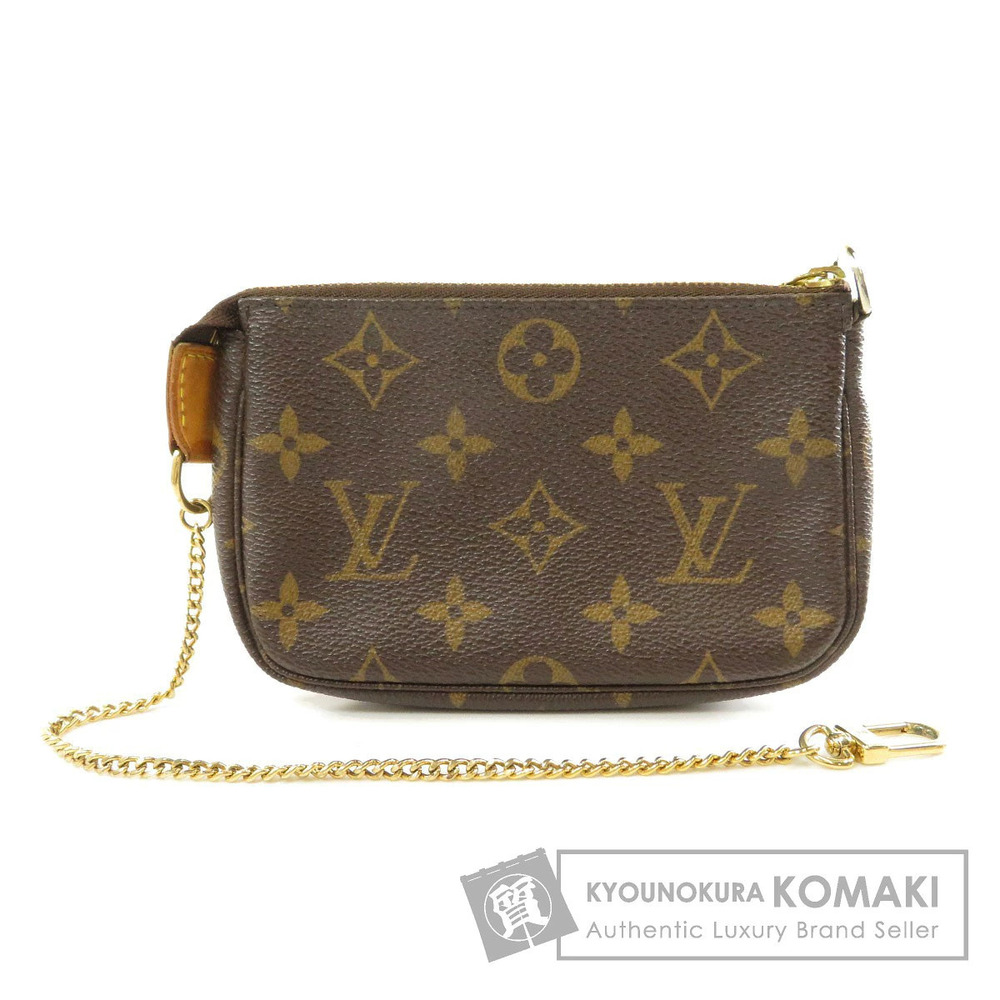 Louis Vuitton Pochette Accessoires Accessory Pouch Monogram Canvas Black Brown